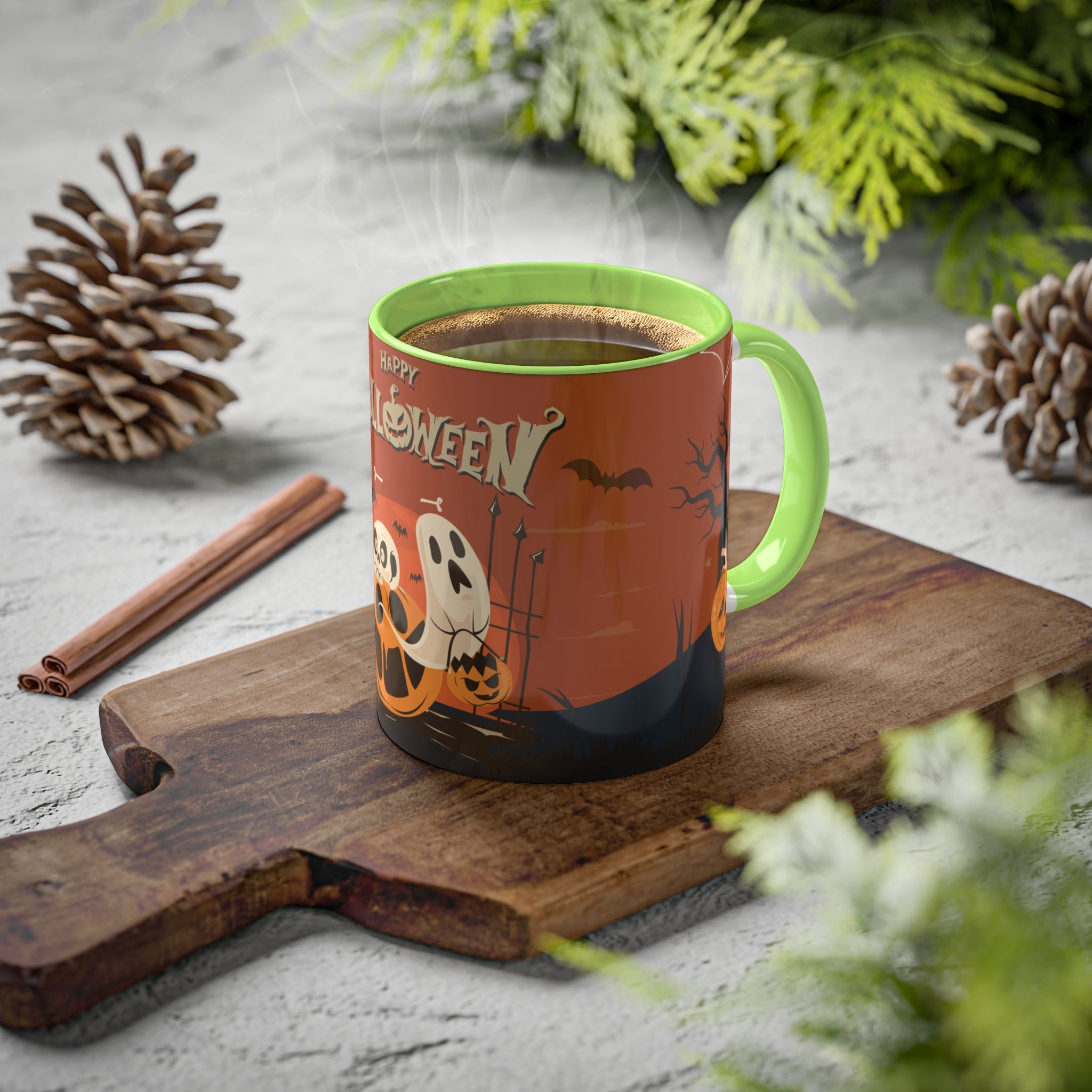 Happy Halloween with Pumpkin | Colorful Mugs